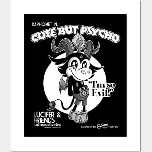 Baphomet in... Cute but Psycho Lucifer and friends Cartoon Posters and Art